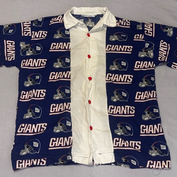 NY Giants Button-Up Shirt, Sz M - Picture 1 of 3